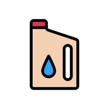 petrol vektörü düz renk simgesi