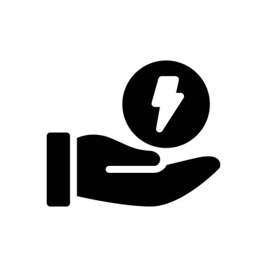 enerji vektörü simgesi düz simgesi