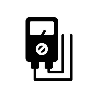 Vektör glyph düz simgesini ölç