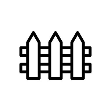 çit vektörü ince çizgi simgesi