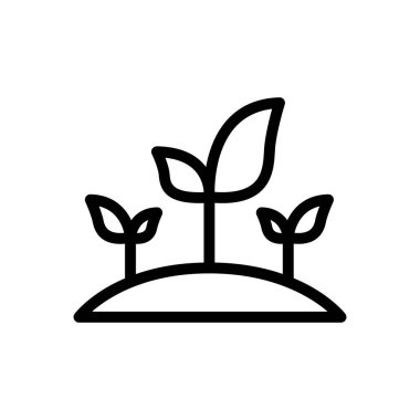 bitki vektörü ince çizgi simgesi