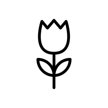 gül vektörü ince çizgi simgesi