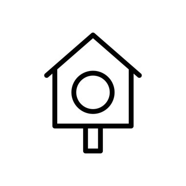 ev vektörü ince çizgi simgesi