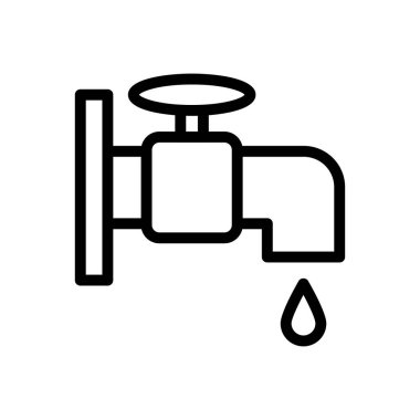 Su vektörü ince çizgi simgesi