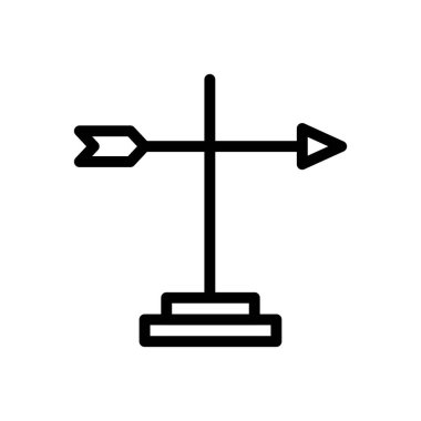 rüzgar vektörü ince çizgi simgesi