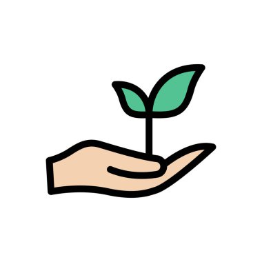 büyüme vektörü düz renk simgesi