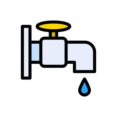 su vektörü düz renk simgesi