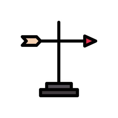 rüzgar vektörü düz renk simgesi