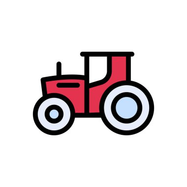 çiftçilik vektörü düz renk simgesi