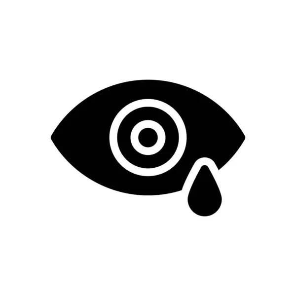 Eye Vector Glyph Flaches Symbol — Stockvektor
