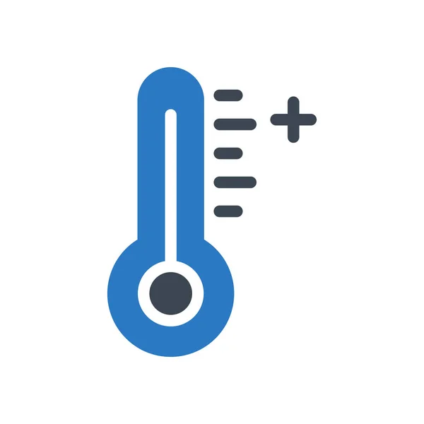 Thermometer Vector Glyph Color Icon — Stock Vector