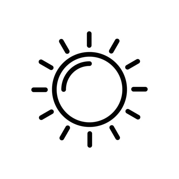 Solar Vector Thin Line Icon — Stock Vector