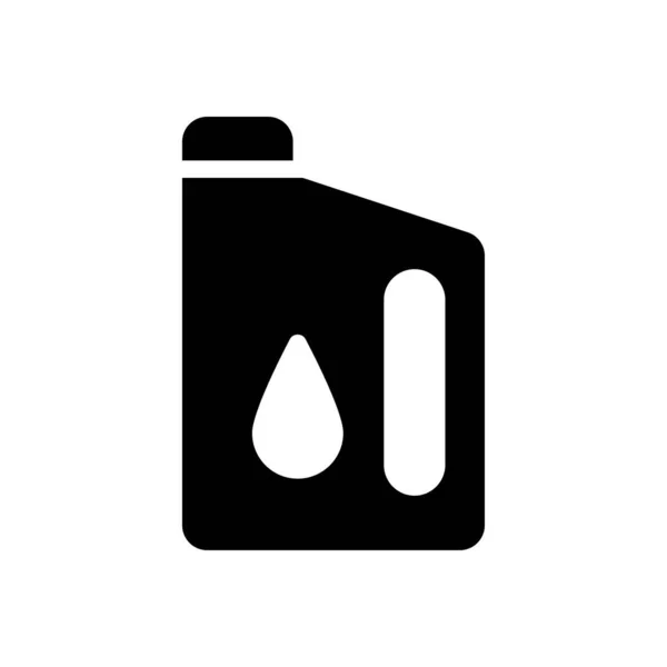 Benzin Vektor Glyphen Flaches Symbol — Stockvektor