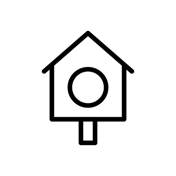 Haus Vektor Dünne Linie Symbol — Stockvektor