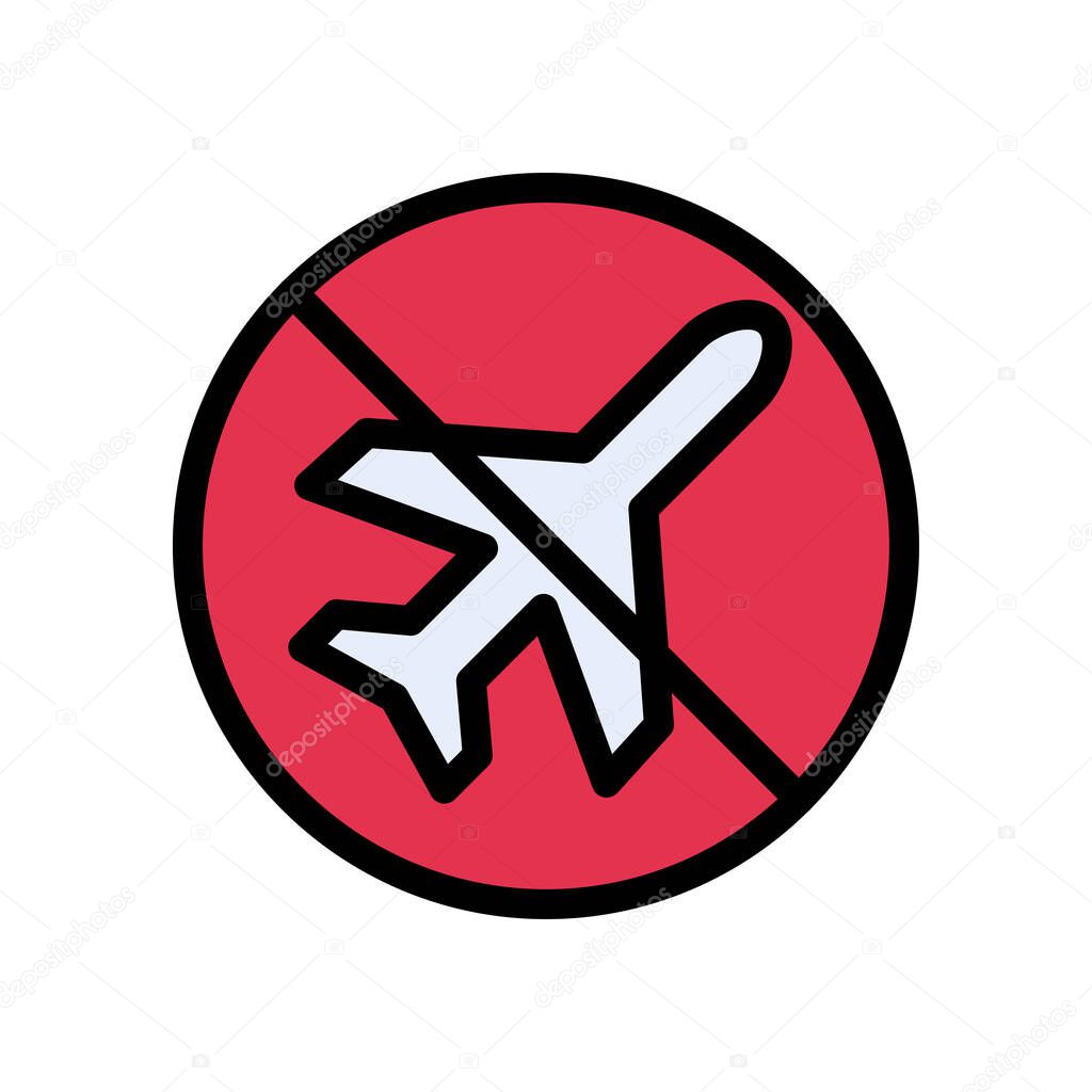 flights vector flat color  icon