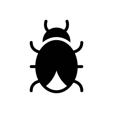 hata vektörü glyph düz simgesi