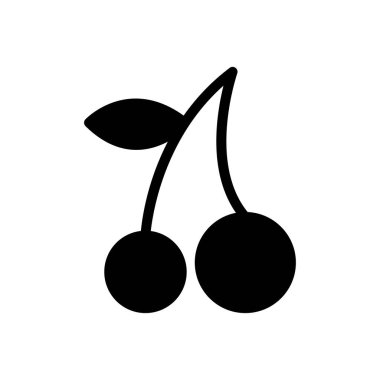 kiraz vektörü düz simgesi