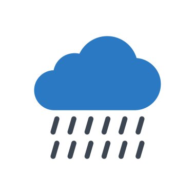 yağmur vektörü renk simgesi