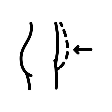 diyet vektörü ince çizgi simgesi