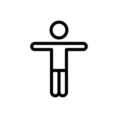 yoga vektörü ince çizgi simgesi