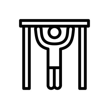 egzersiz vektörü ince çizgi simgesi