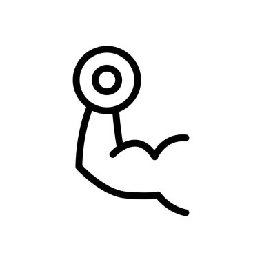 spor salonu vektörü ince çizgi simgesi