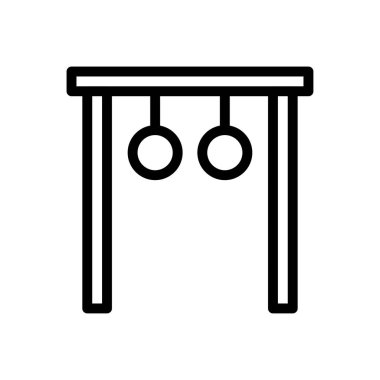 spor salonu vektörü ince çizgi simgesi