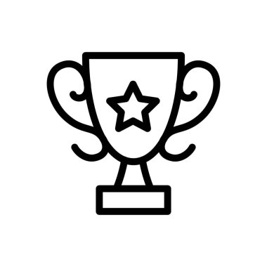 başarı vektörü ince çizgi simgesi