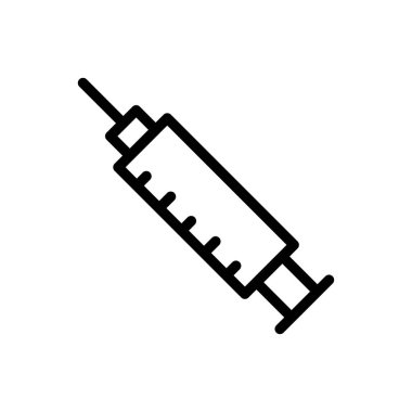 Şırınga vektörü ince çizgi simgesi