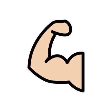 bicep vektörü düz renk simgesi