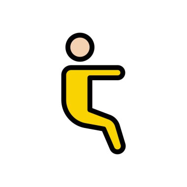 fitness vektörü düz renk simgesi