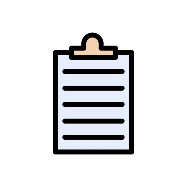 belge vektörü düz renk simgesi