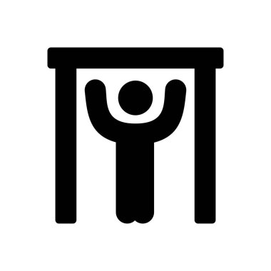 egzersiz vektörü düz simgesi