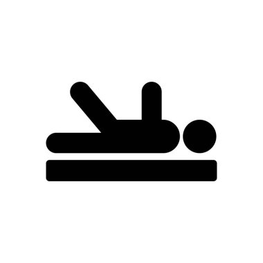 yoga vektörü düz simge