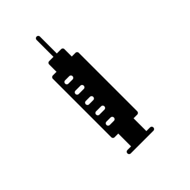 Şırınga vektörü düz simgesi
