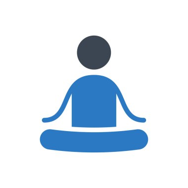 Meditasyon vektörü renk simgesi