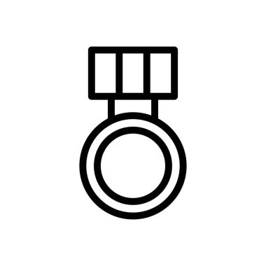 rozet vektörü ince çizgi simgesi