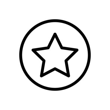 yıldız vektörü ince çizgi simgesi