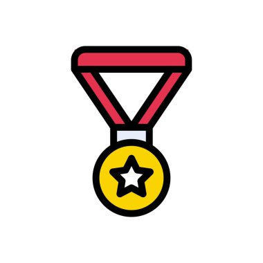 başarı vektörü düz renk simgesi