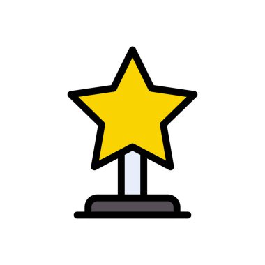 ödül vektörü düz renk simgesi