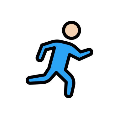 maraton vektör düz renk simgesi