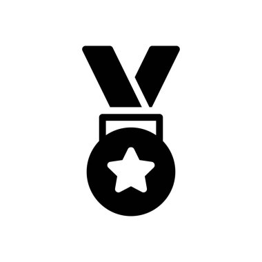 ödül vektörü glyph düz simgesi