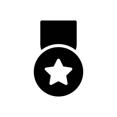 Madalya vektör düz simgesi