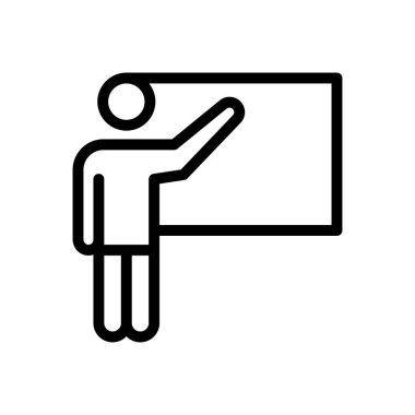 öğretme vektörü düz renk simgesi