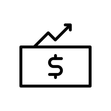 Yatırım vektörü düz renk simgesi