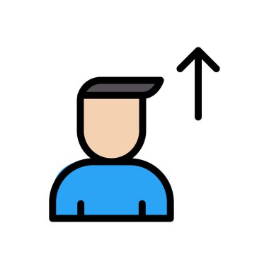 ok vektörü düz renk simgesi