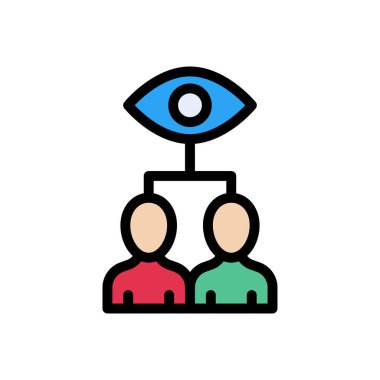 düz vektör renk simgesine odaklan