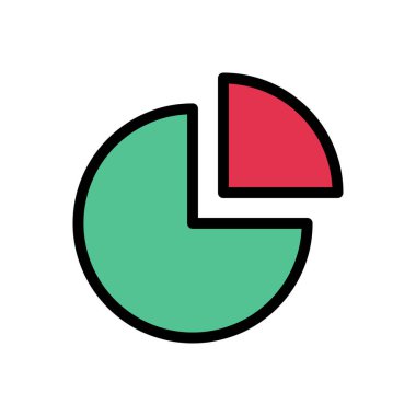 grafik vektörü düz renk simgesi