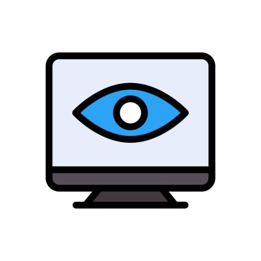 görünür vektör düz renk simgesi