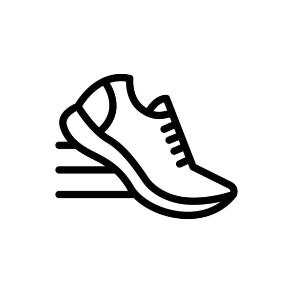 Sapato Vetor Ícone Linha Fina — Vetor de Stock